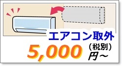 エアコンの取り外し